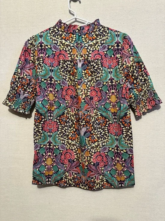 J. Crew Floral Liberty Fabric Top - size XS - Picture 2 of 6